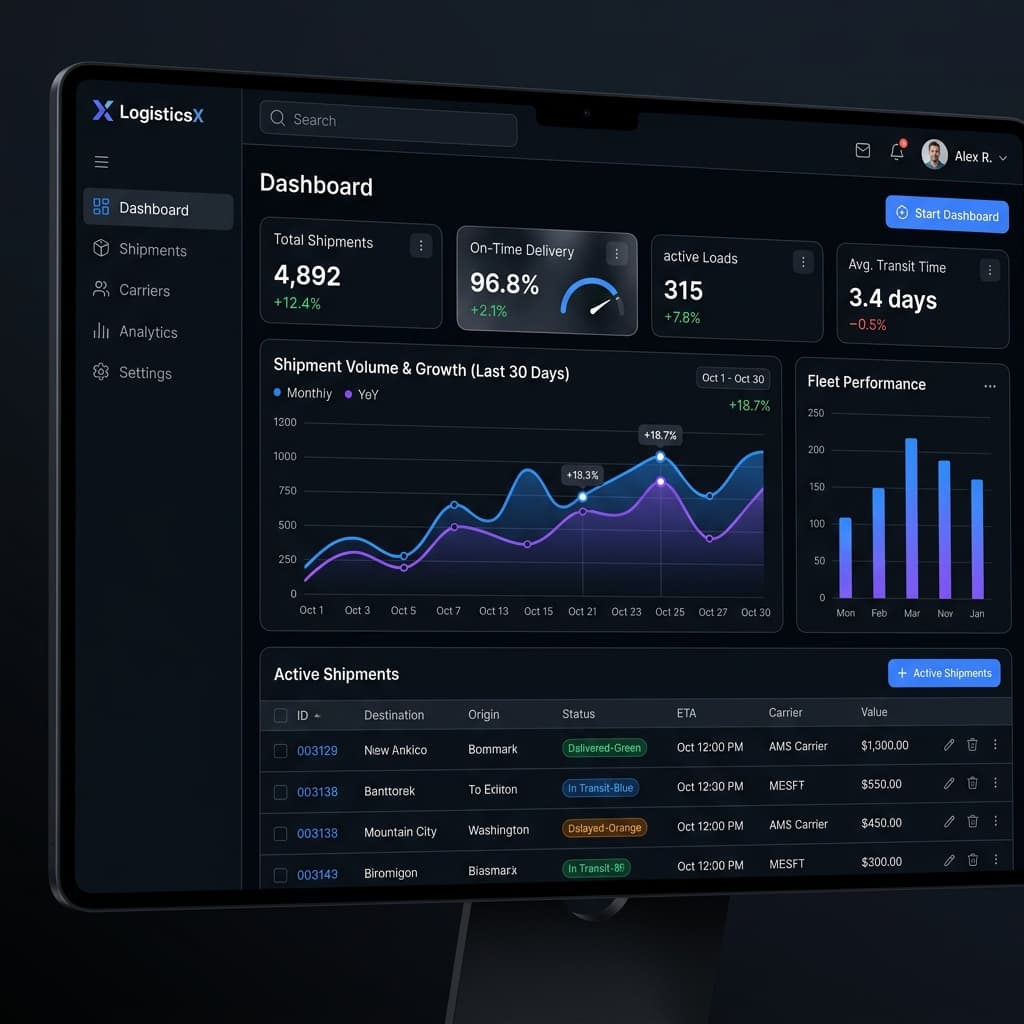 Logistics SaaS Dashboard